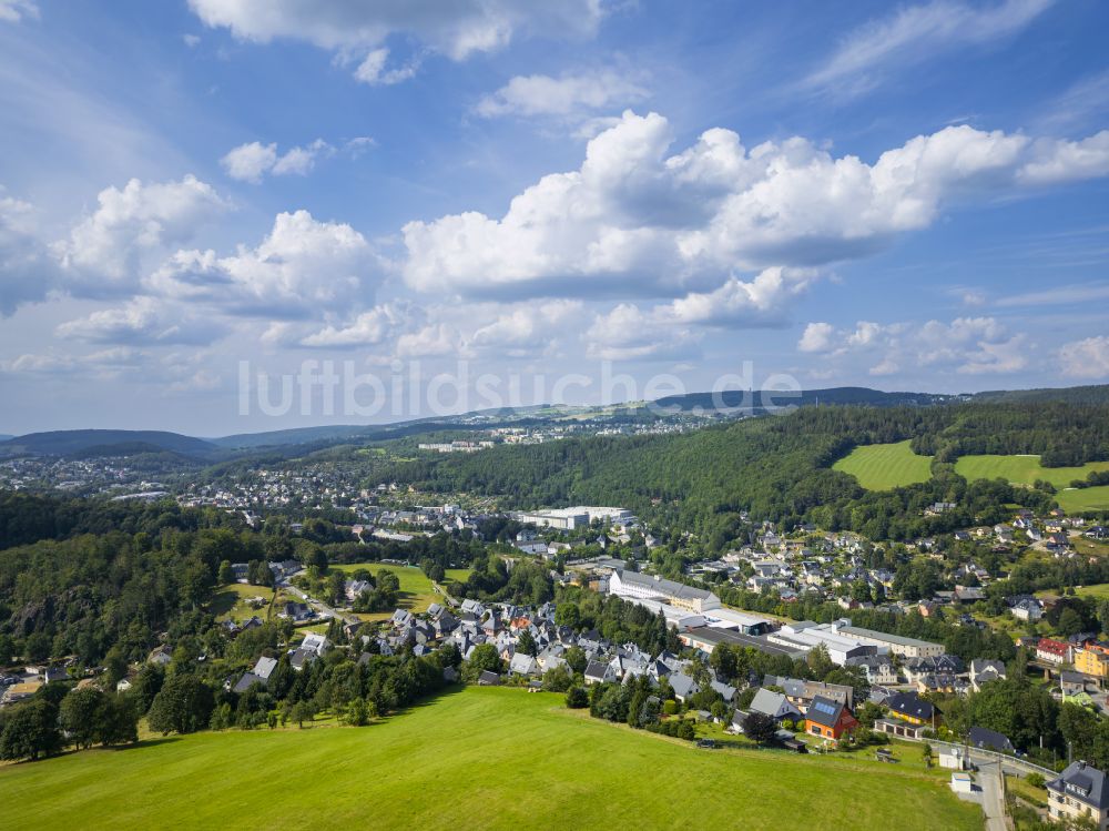 Luftbild Lauter-Bernsbach - Ortsansicht Schwarzenberg im Bundesland Sachsen, Deutschland