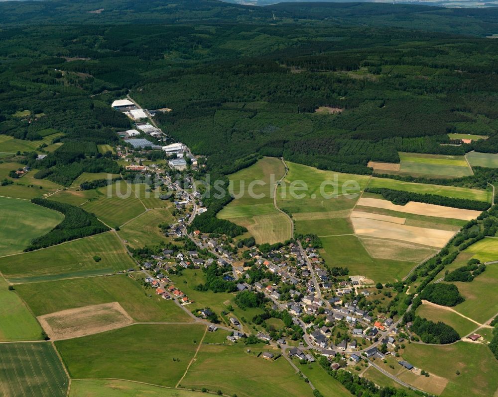 Schwollen von oben - Ortsansicht von Schwollen im Bundesland Rheinland-Pfalz