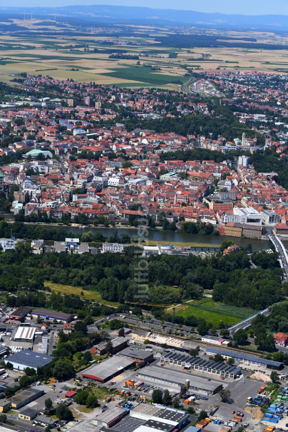 Sennfeld aus der Vogelperspektive: Ortsansicht in Sennfeld im Bundesland Bayern, Deutschland