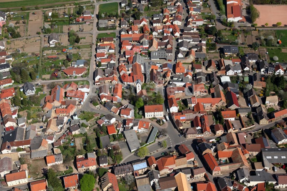 Luftaufnahme Siefersheim - Ortsansicht von Siefersheim ist eine Ortsgemeinde im Landkreis Alzey-Worms in Rheinland-Pfalz