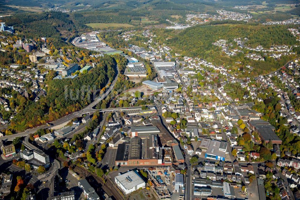 Siegen von oben - Ortsansicht in Siegen im Bundesland Nordrhein-Westfalen