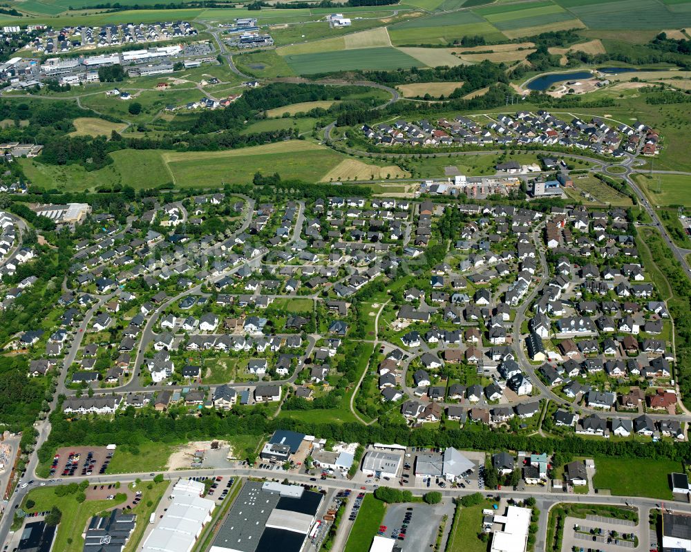 Simmern (Hunsrück) von oben - Ortsansicht in Simmern (Hunsrück) im Bundesland Rheinland-Pfalz, Deutschland