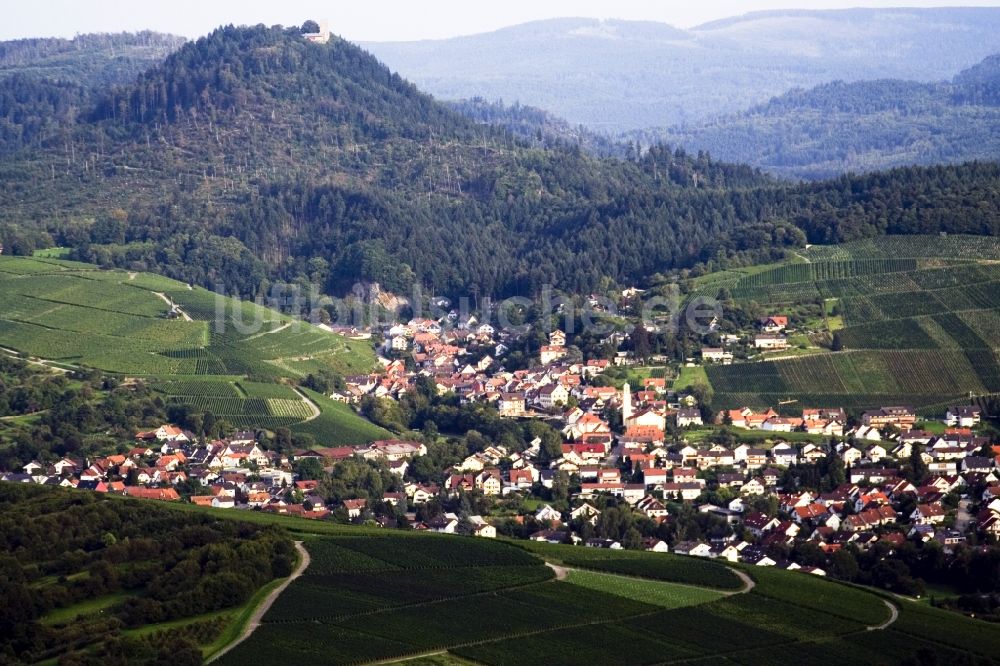 Sinzheim aus der Vogelperspektive: Ortsansicht in Sinzheim im Bundesland Baden-Württemberg