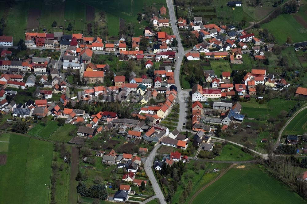 Luftbild Sondershausen - Ortsansicht in Sondershausen im Bundesland Thüringen