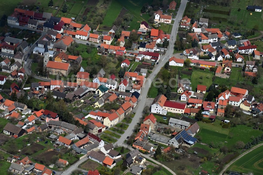 Sondershausen von oben - Ortsansicht in Sondershausen im Bundesland Thüringen