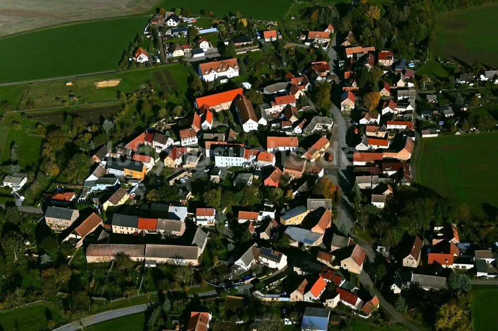 Luftaufnahme Sotterhausen - Ortsansicht in Sotterhausen im Bundesland Sachsen-Anhalt, Deutschland