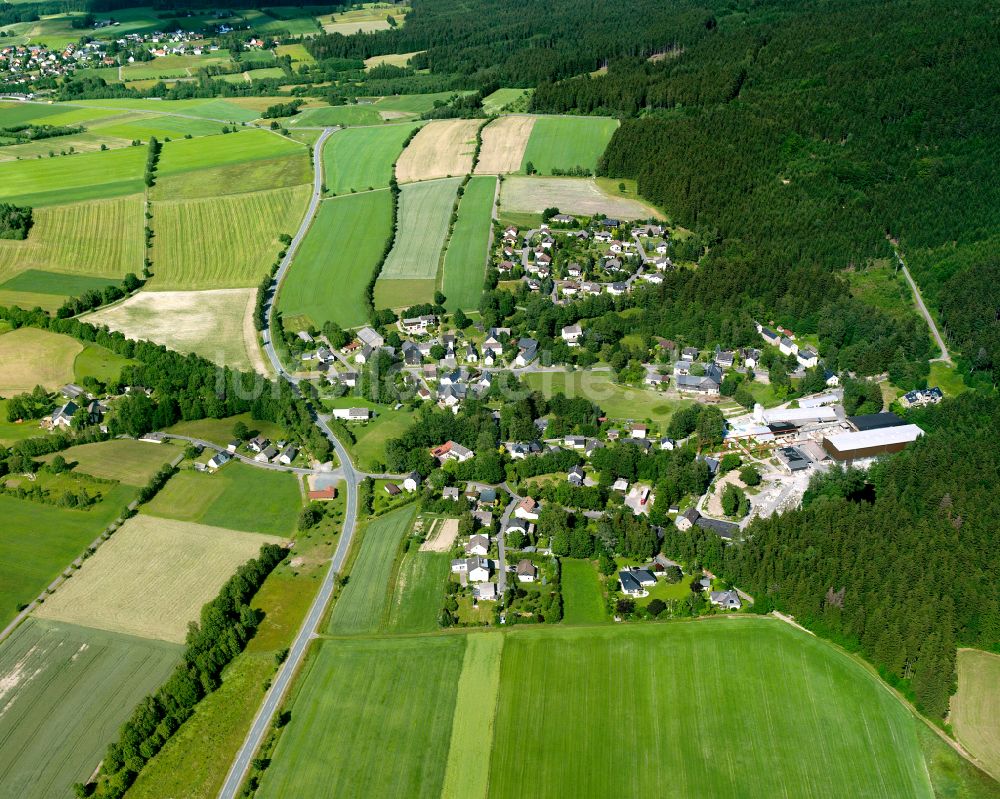 Sparneck aus der Vogelperspektive: Ortsansicht in Sparneck im Bundesland Bayern, Deutschland