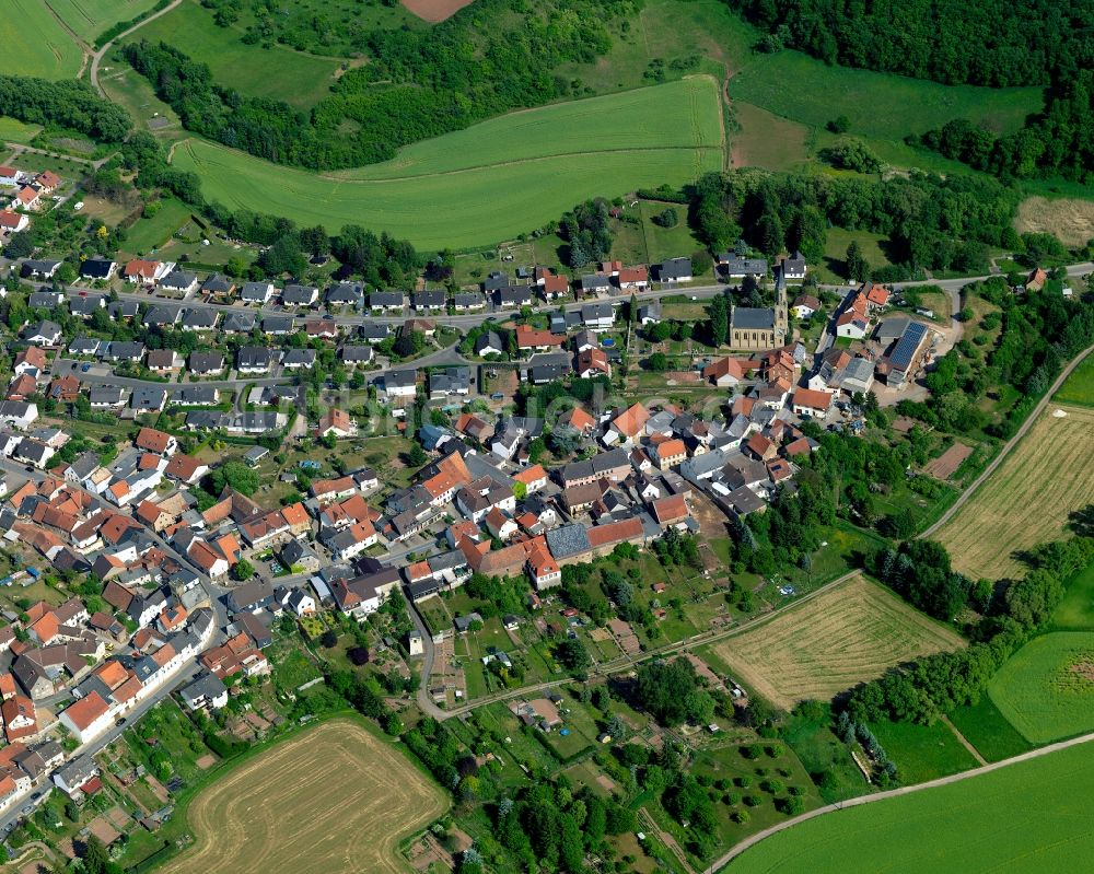 Sponheim von oben - Ortsansicht von Sponheim im Bundesland Rheinland-Pfalz