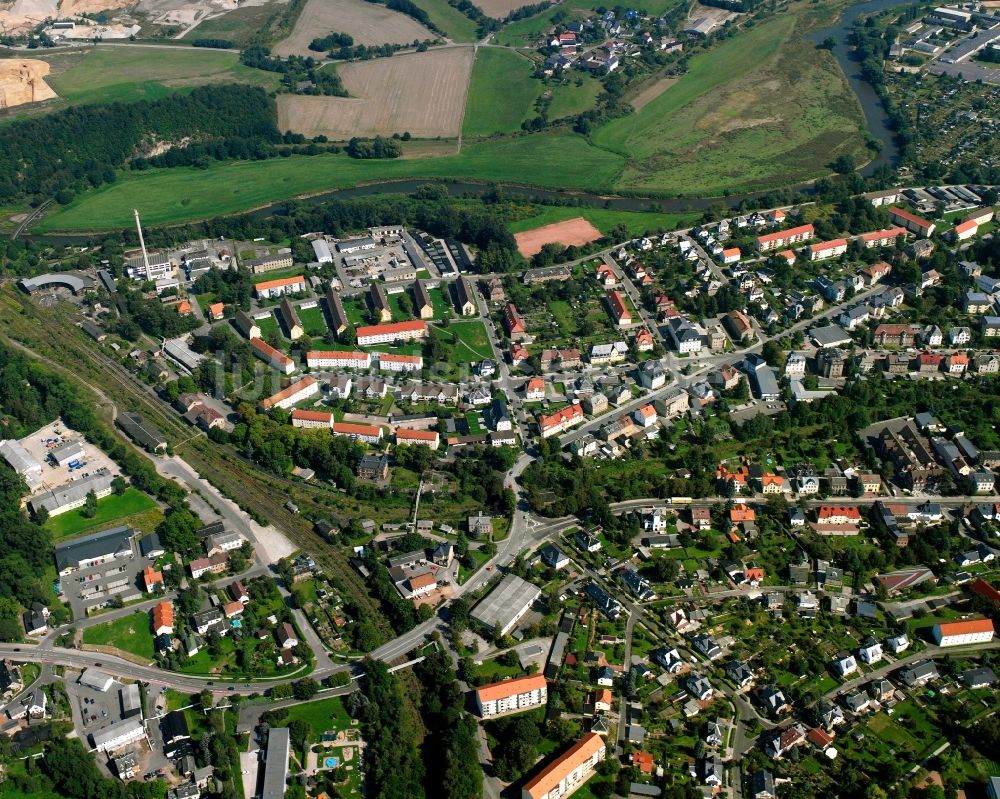 Stöbnig aus der Vogelperspektive: Ortsansicht in Stöbnig im Bundesland Sachsen, Deutschland