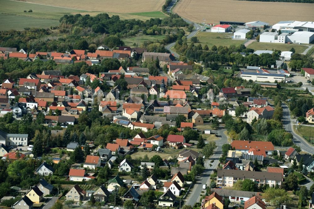 Steigra von oben - Ortsansicht in Steigra im Bundesland Sachsen-Anhalt