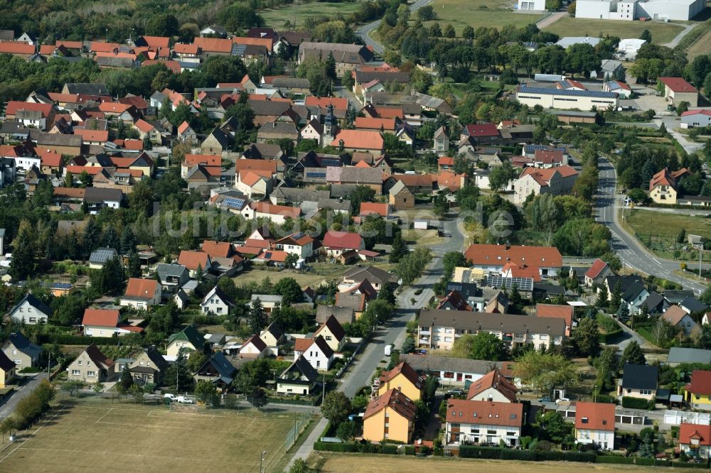 Steigra aus der Vogelperspektive: Ortsansicht in Steigra im Bundesland Sachsen-Anhalt