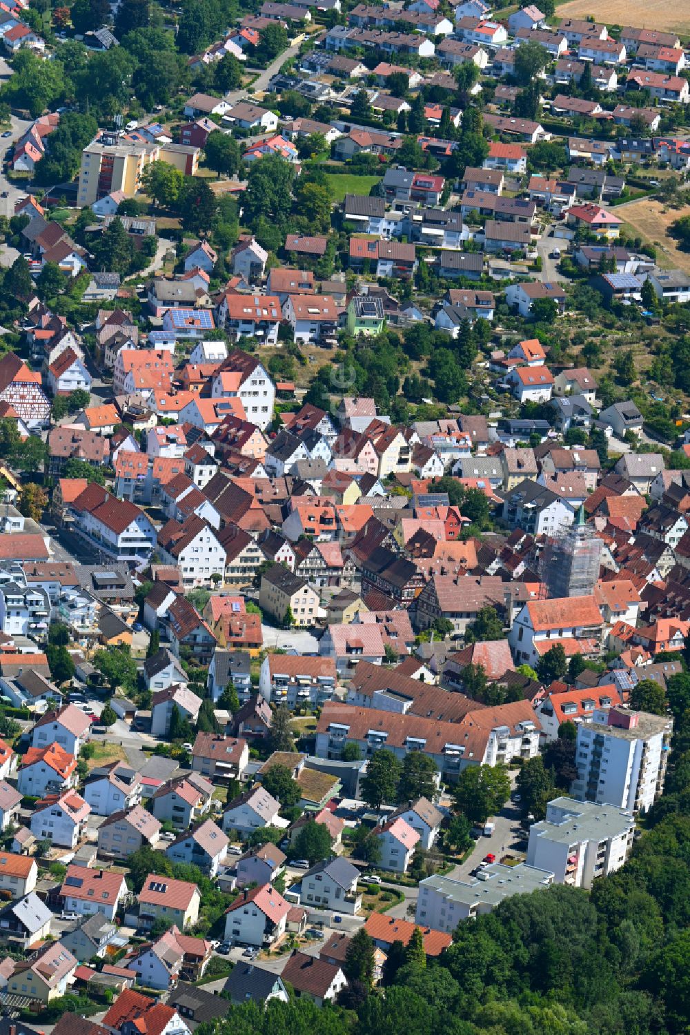 Luftaufnahme Steinheim an der Murr - Ortsansicht in Steinheim an der Murr im Bundesland Baden-Württemberg, Deutschland