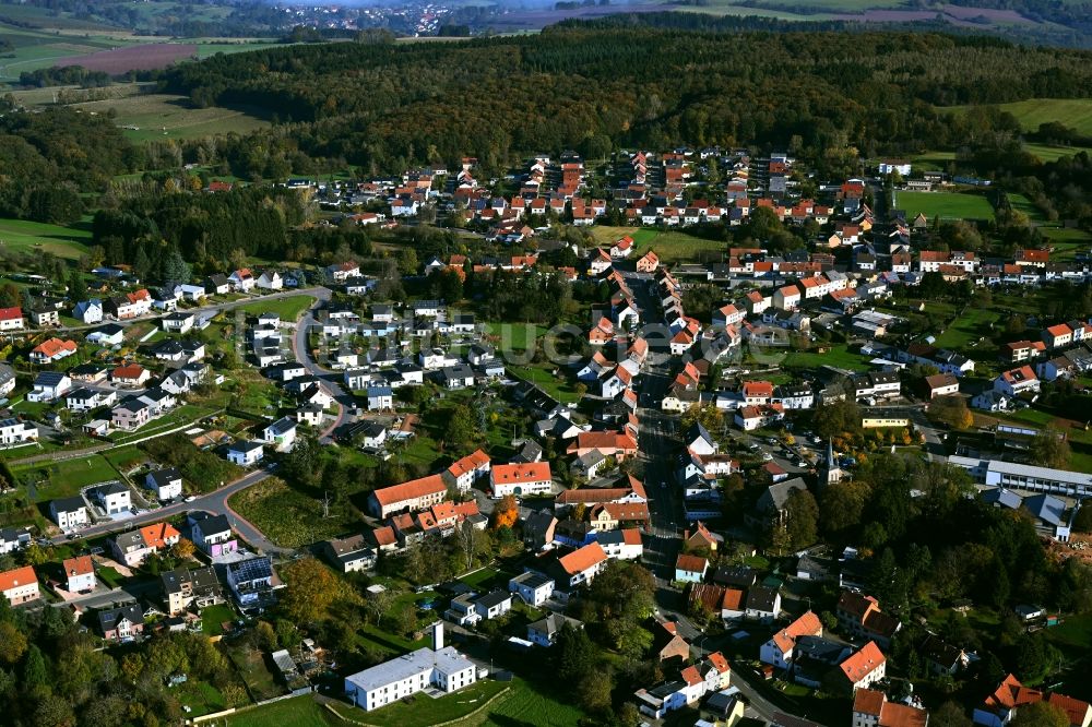 Stennweiler von oben - Ortsansicht in Stennweiler im Bundesland Saarland, Deutschland