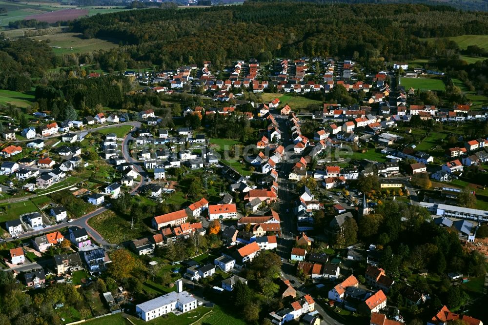 Stennweiler aus der Vogelperspektive: Ortsansicht in Stennweiler im Bundesland Saarland, Deutschland