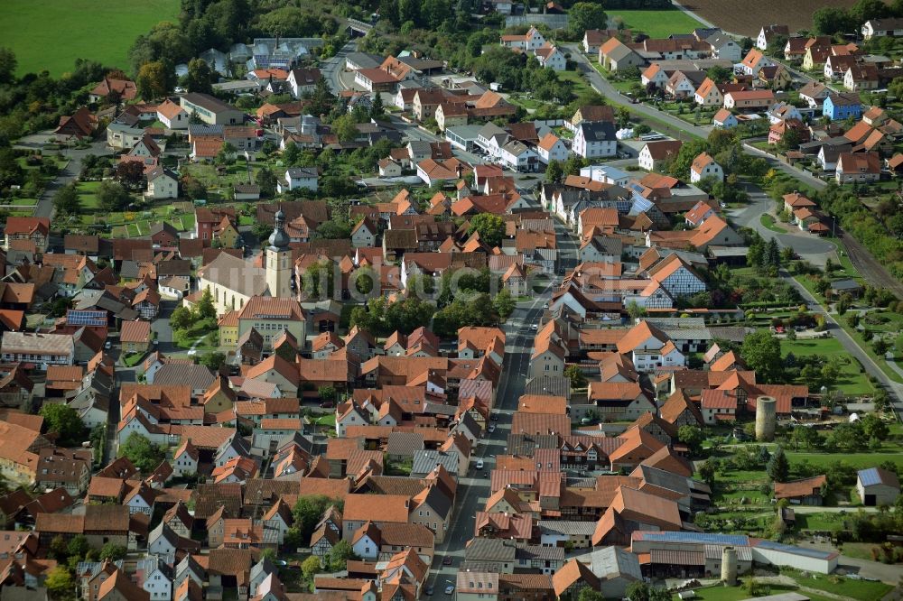 Stockheim aus der Vogelperspektive: Ortsansicht in Stockheim im Bundesland Bayern