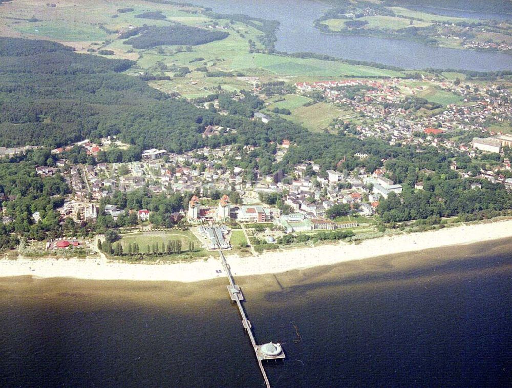 Luftbild Heringsdorf / Usedom - MV - Ortsansicht des Strandbereiches von Heringsdorf / Usedom.