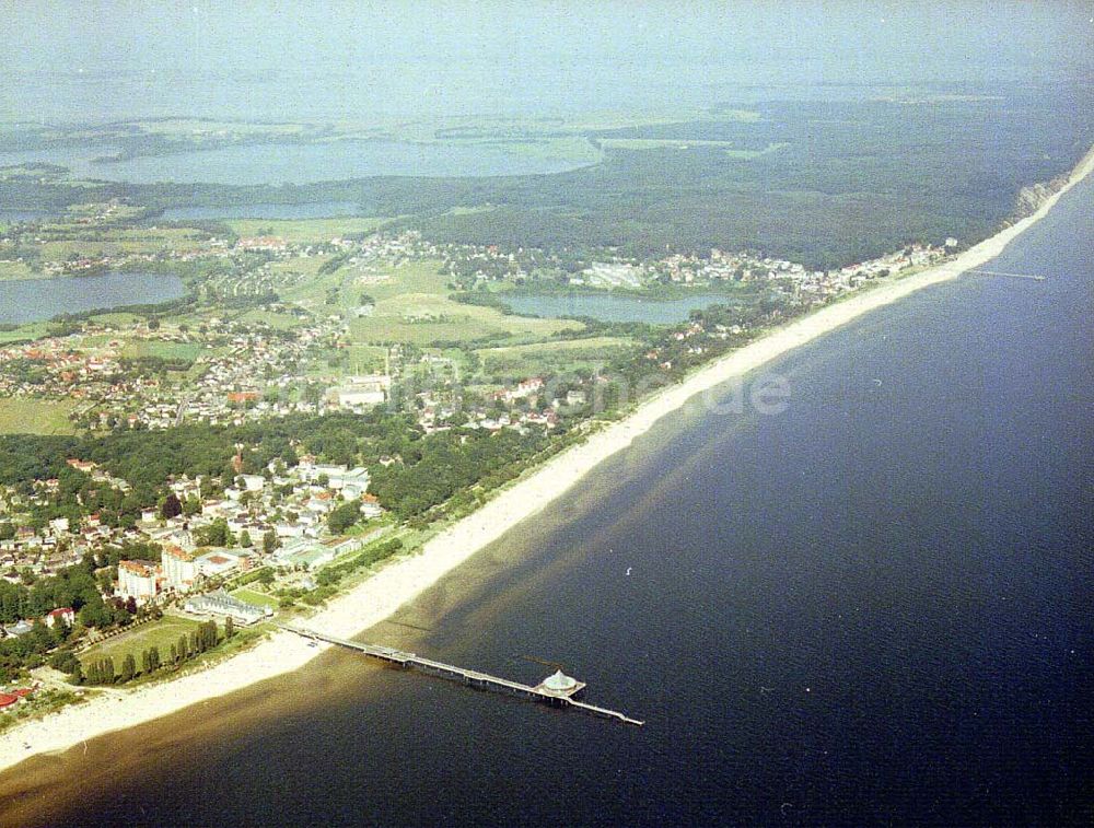 Luftaufnahme Heringsdorf / Usedom - MV - Ortsansicht des Strandbereiches von Heringsdorf / Usedom.