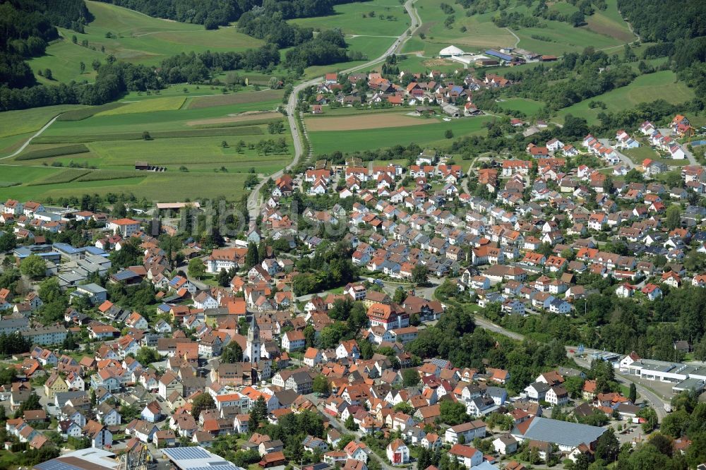 Sulzbach an der Murr aus der Vogelperspektive: Ortsansicht in Sulzbach an der Murr im Bundesland Baden-Württemberg