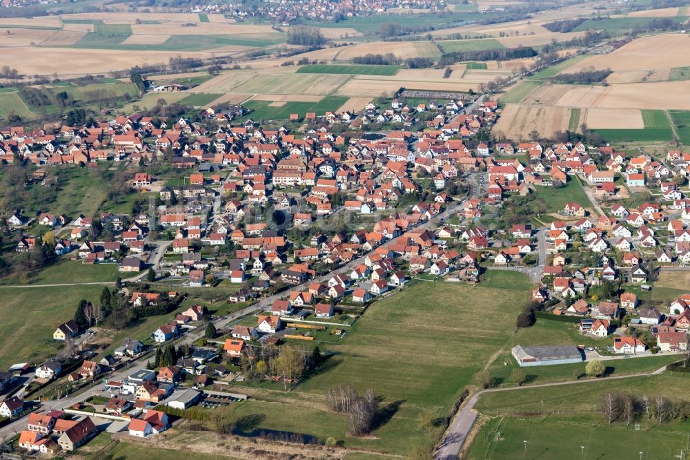 Surbourg von oben - Ortsansicht in Surbourg in Grand Est, Frankreich