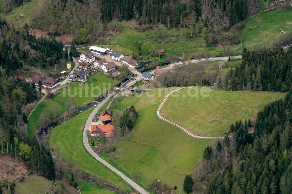 Luftbild Bad Rippoldsau-Schapbach - Ortsansicht im Talbereich in Bad Rippoldsau-Schapbach im Bundesland Baden-Württemberg, Deutschland