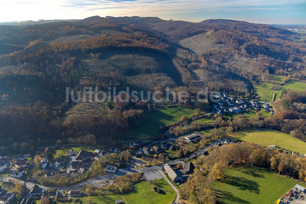 Luftaufnahme Balve - Ortsansicht im Talbereich in Balve im Bundesland Nordrhein-Westfalen, Deutschland