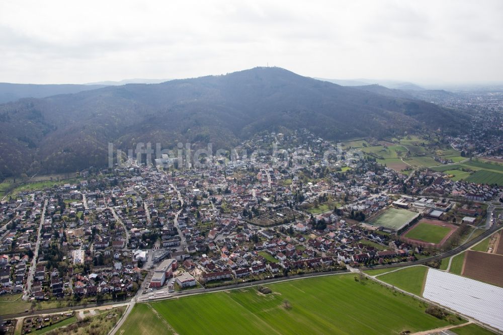 Luftbild Alsbach-Hähnlein - Ortsansicht im Talbereich zu Füßen des Melibokus im Ortsteil Alsbach in Alsbach-Hähnlein im Bundesland Hessen, Deutschland