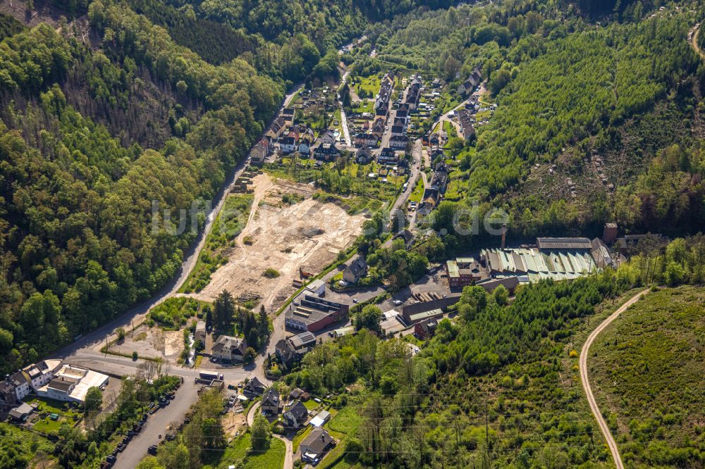 Luftaufnahme Nahmer - Ortsansicht im Talbereich in Nahmer im Bundesland Nordrhein-Westfalen, Deutschland