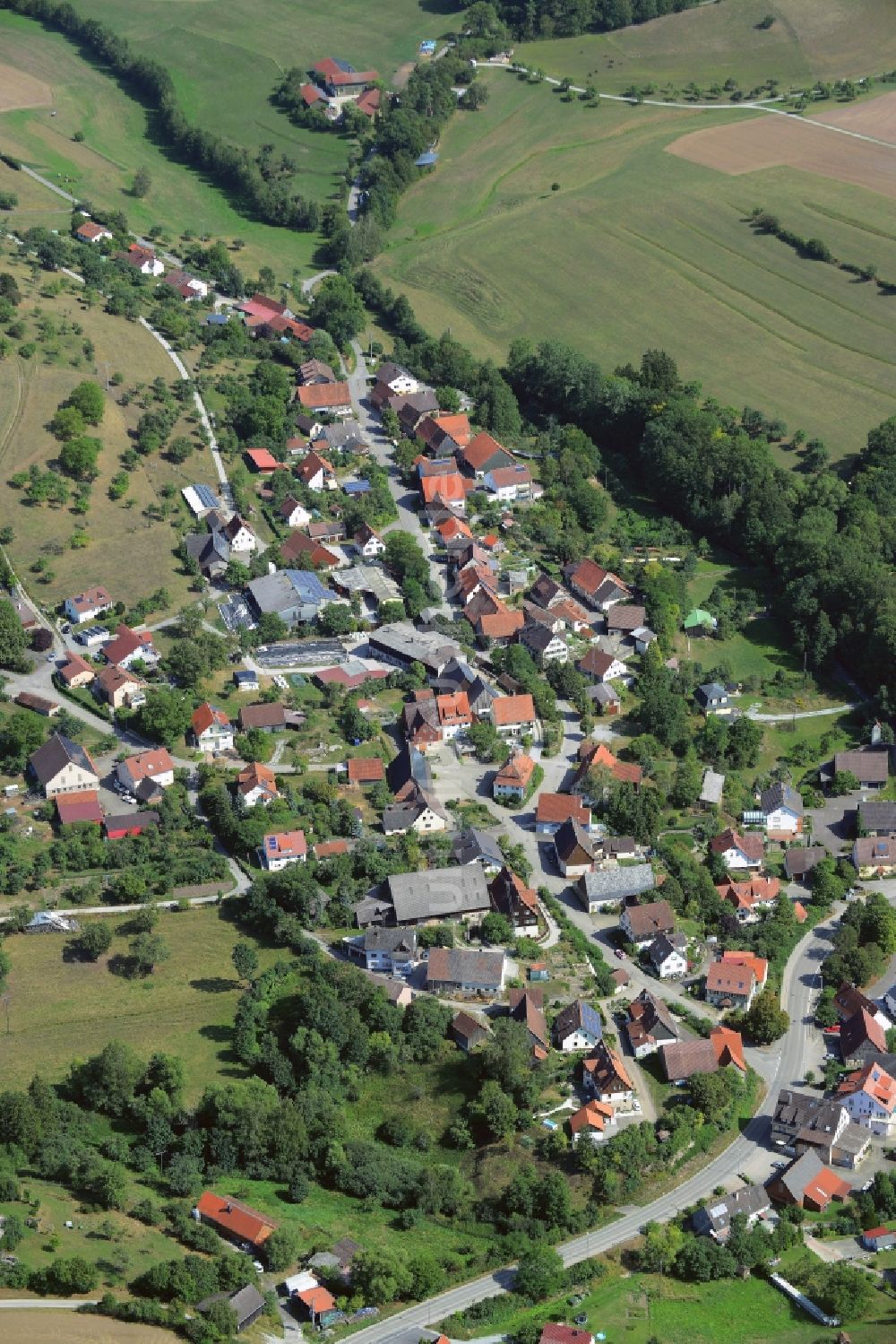 Luftbild Vellberg - Ortsansicht von Talheim im Bundesland Baden-Württemberg