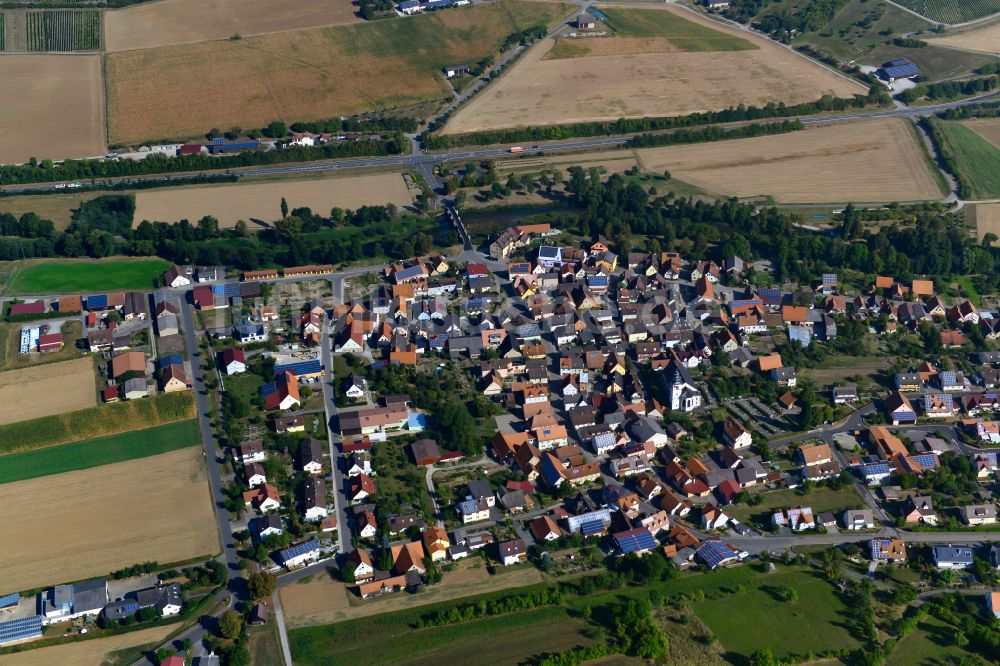Luftbild Tauberrettersheim - Ortsansicht in Tauberrettersheim im Bundesland Bayern, Deutschland