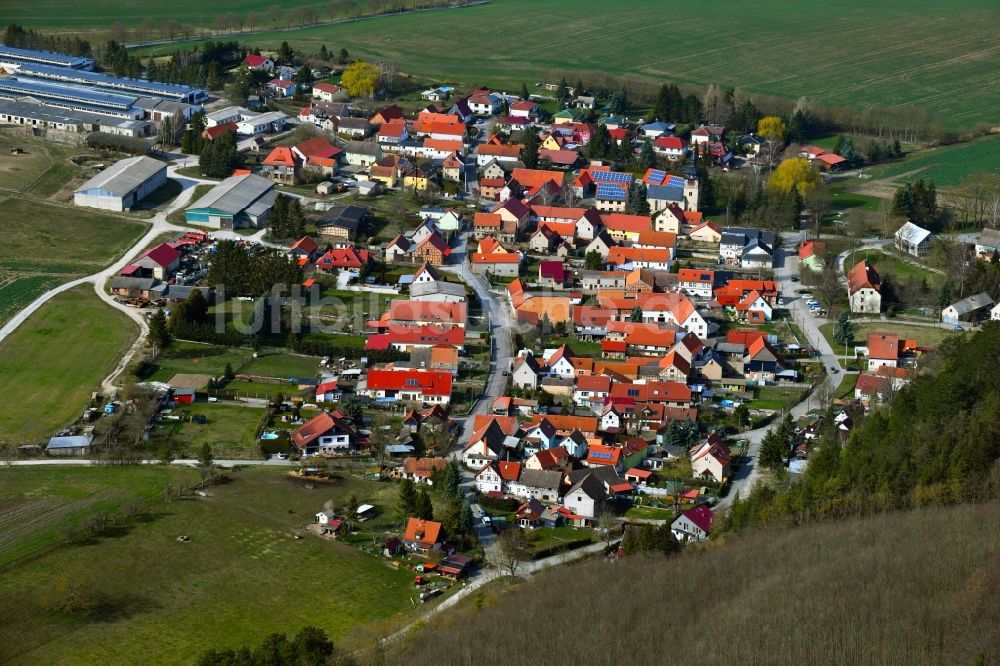 Thangelstedt aus der Vogelperspektive: Ortsansicht von Thangelstedt im Bundesland Thüringen, Deutschland