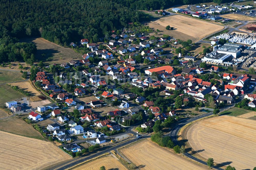 Thulba von oben - Ortsansicht in Thulba im Bundesland Bayern, Deutschland