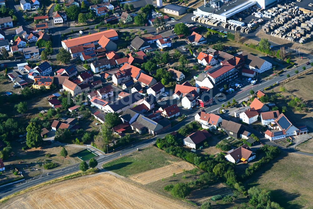 Thulba aus der Vogelperspektive: Ortsansicht in Thulba im Bundesland Bayern, Deutschland