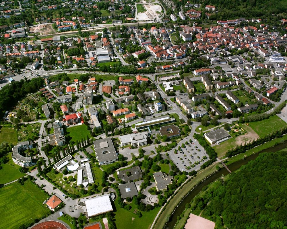 Tiengen von oben - Ortsansicht in Tiengen im Bundesland Baden-Württemberg, Deutschland