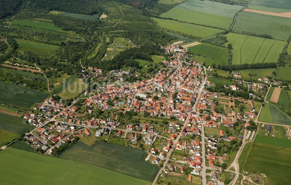 Luftaufnahme Tilleda - Ortsansicht in Tilleda im Bundesland Sachsen-Anhalt, Deutschland