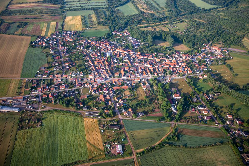 Luftaufnahme Tilleda - Ortsansicht in Tilleda im Bundesland Sachsen-Anhalt, Deutschland