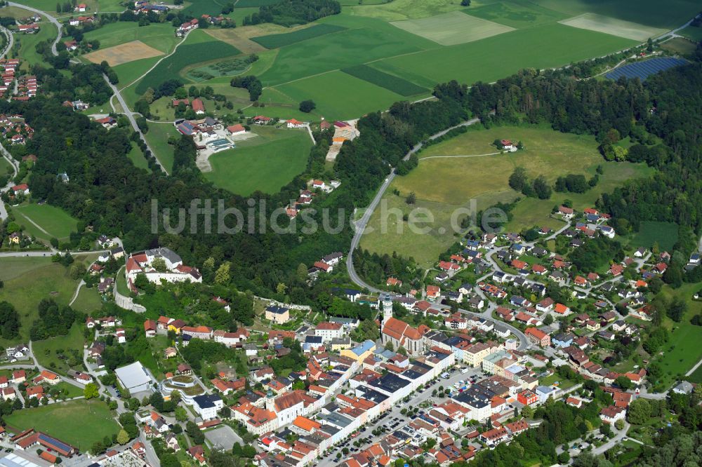 Luftbild Tittmoning - Ortsansicht in Tittmoning im Bundesland Bayern, Deutschland