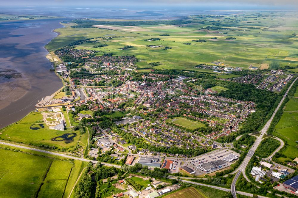 Luftaufnahme Tönning - Ortsansicht in Tönning im Bundesland Schleswig-Holstein, Deutschland