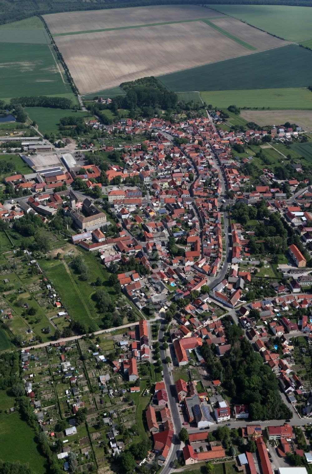 Tonna aus der Vogelperspektive: Ortsansicht in Tonna im Bundesland Thüringen, Deutschland