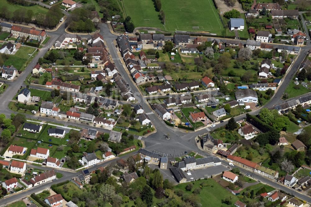 Luftaufnahme Torteron - Ortsansicht in Torteron in Centre-Val de Loire, Frankreich