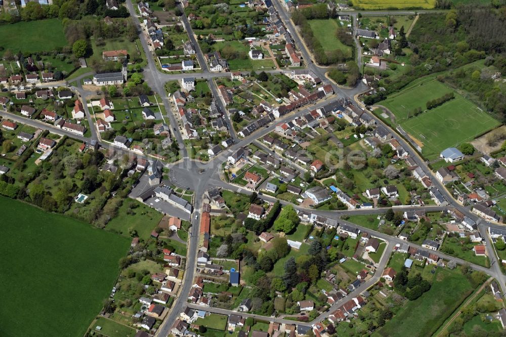 Luftaufnahme Torteron - Ortsansicht in Torteron in Centre-Val de Loire, Frankreich