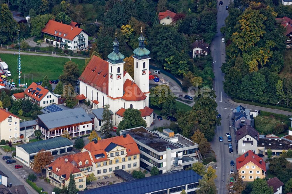 Tutzing von oben - Ortsansicht in Tutzing im Bundesland Bayern, Deutschland