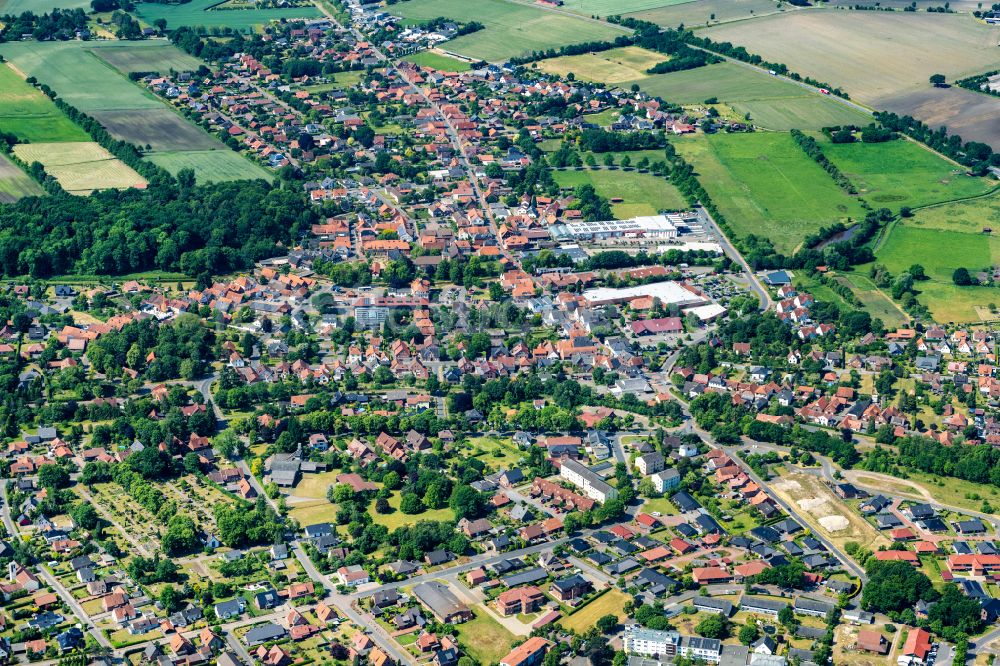 Uchte aus der Vogelperspektive: Ortsansicht in Uchte im Bundesland Niedersachsen, Deutschland