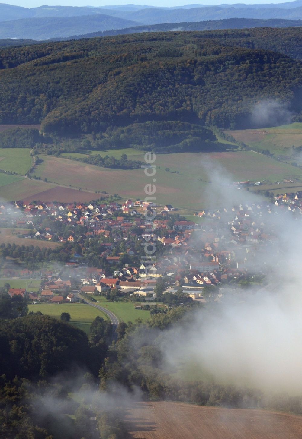 Luftaufnahme Uder - Ortsansicht in Uder im Bundesland Thüringen