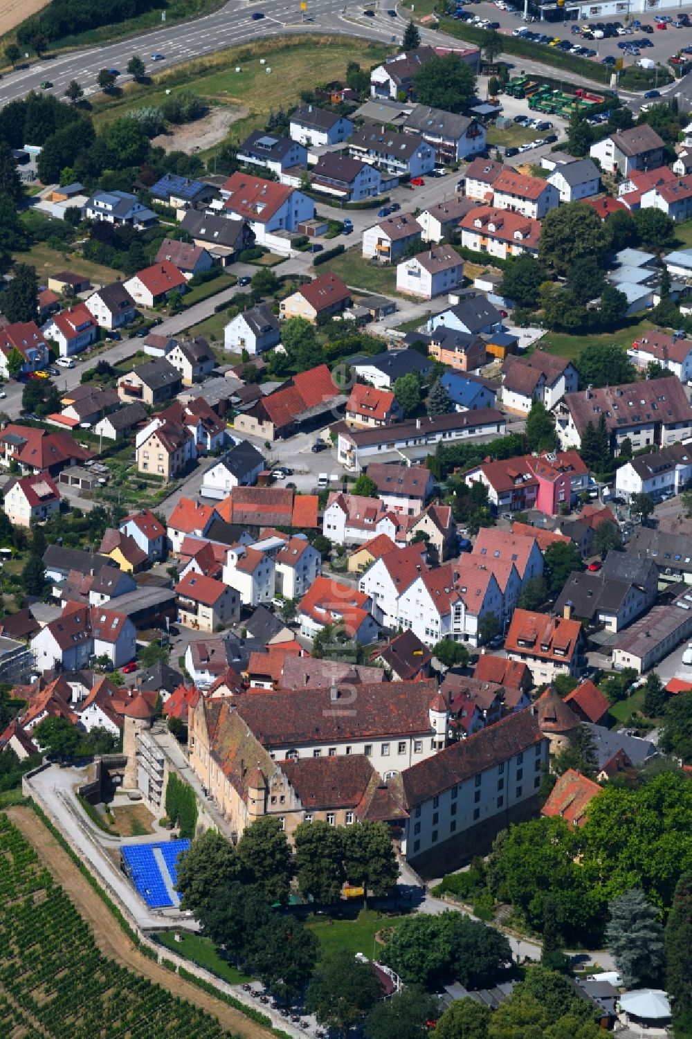 Luftaufnahme Untergruppenbach - Ortsansicht in Untergruppenbach im Bundesland Baden-Württemberg, Deutschland