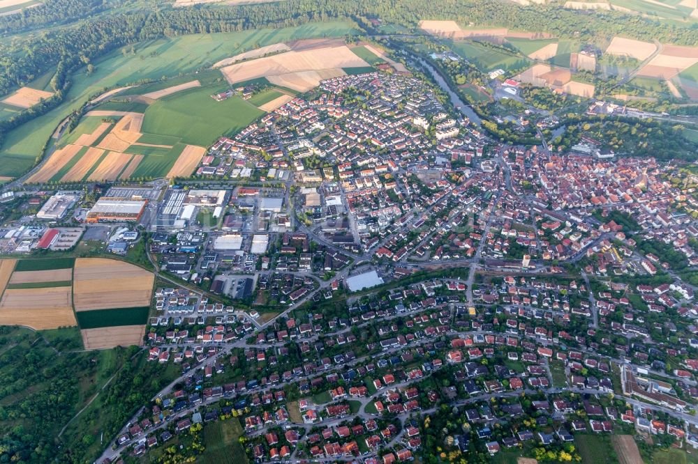 Vaihingen an der Enz von oben - Ortsansicht in Vaihingen an der Enz im Bundesland Baden-Württemberg, Deutschland