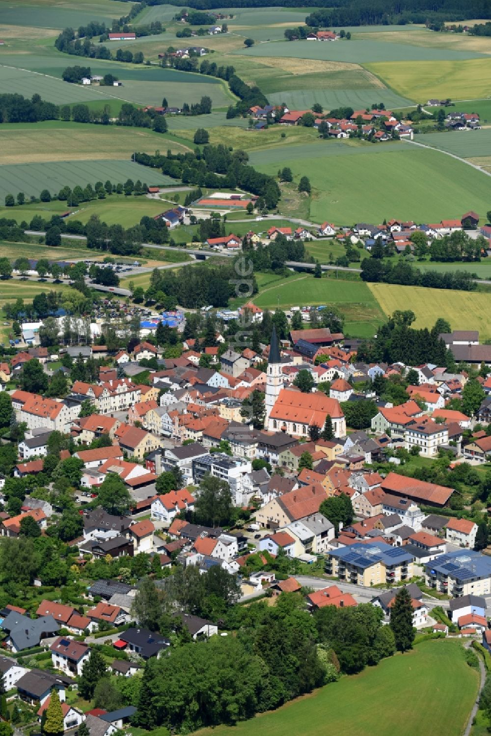 Luftaufnahme Velden - Ortsansicht in Velden im Bundesland Bayern, Deutschland