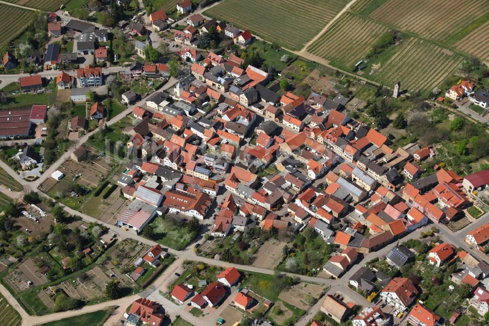 Vendersheim von oben - Ortsansicht von Vendersheim im Bundesland Rheinland-Pfalz