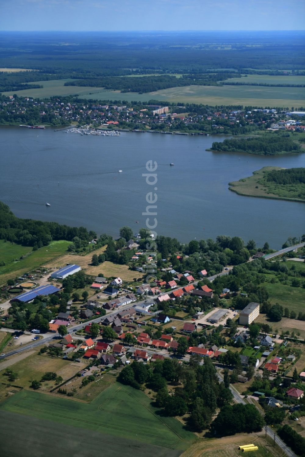 Vipperow von oben - Ortsansicht in Vipperow im Bundesland Mecklenburg-Vorpommern, Deutschland