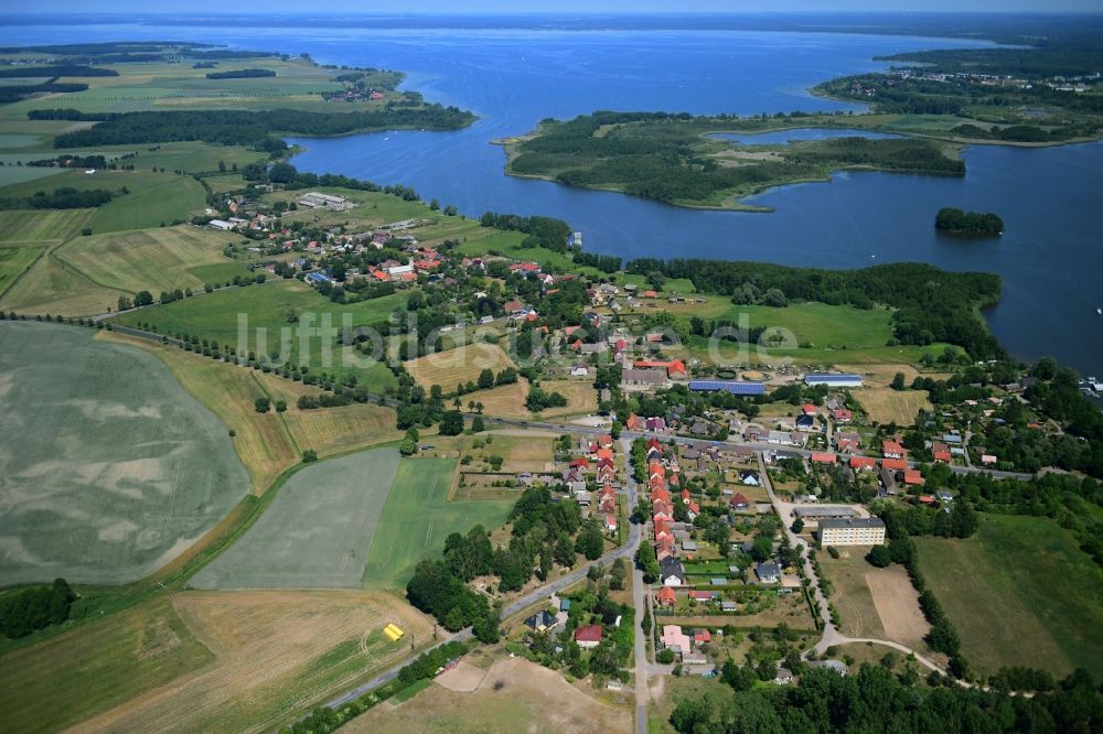 Vipperow von oben - Ortsansicht in Vipperow im Bundesland Mecklenburg-Vorpommern, Deutschland