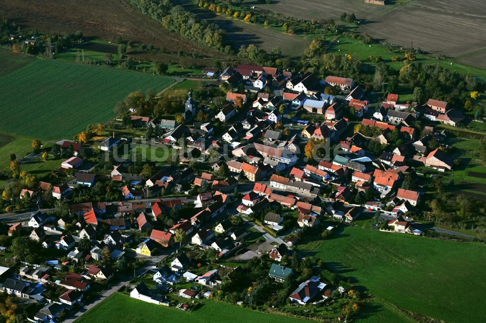 Luftaufnahme Voigtstedt - Ortsansicht in Voigtstedt im Bundesland Thüringen, Deutschland